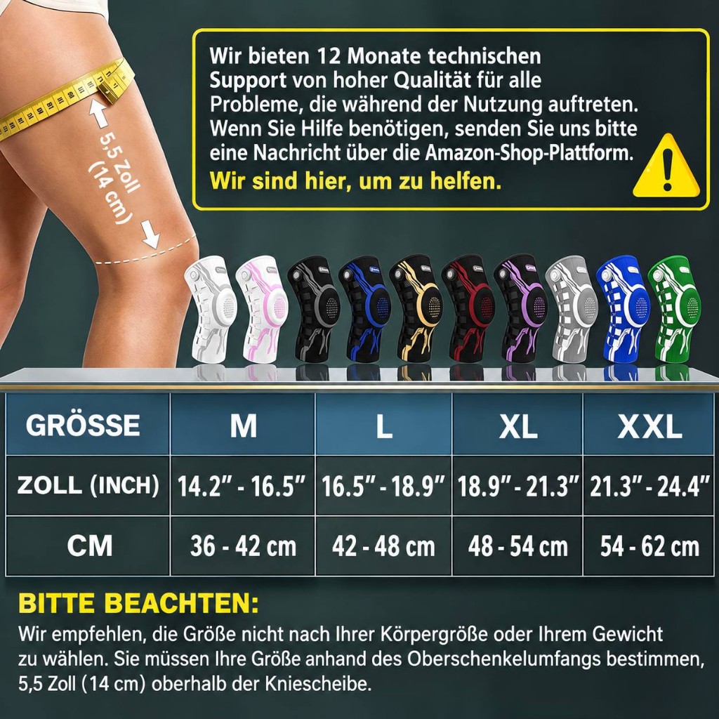 ReumasFree Gel Flex — Grössentabelle